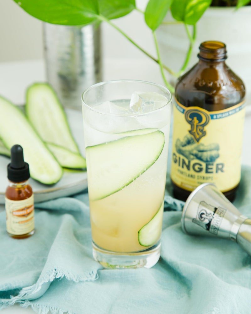 Portland Syrups Authentic Ginger Syrup - Premium Beverage Concentrate for Cocktails, Mocktails, Sodas, and More - Organic Ginger and Cane Sugar - 12oz bottle, 12-24 servings (Pack of 1) - Image 3